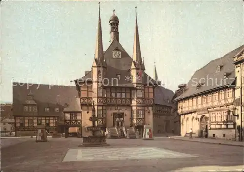 Wernigerode Harz Rathaus Hotel Gotisches Haus Kat. Wernigerode