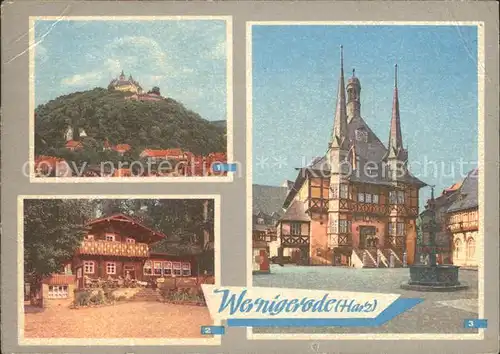 Wernigerode Harz Schloss Feudalmuseum HO Gaststaette Christianental Rathaus Kat. Wernigerode