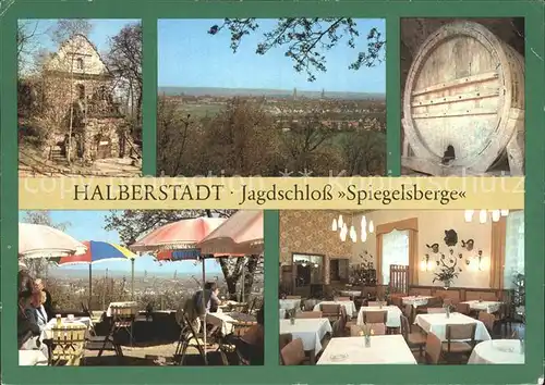 Halberstadt Jagdschloss Spiegelsberge Freiterrasse 137 000 l Fass Kat. Halberstadt