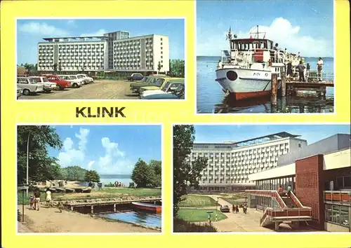 Klink Waren FDGB Ferienobjekt MS Fontane Mueritzhafen Schloss Strand Kat. Klink Waren