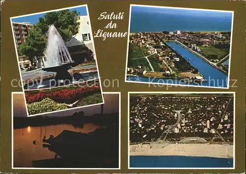 Lignano Ferien Springbrunnen Ortsansichten Luftbilder Kat. Lignano