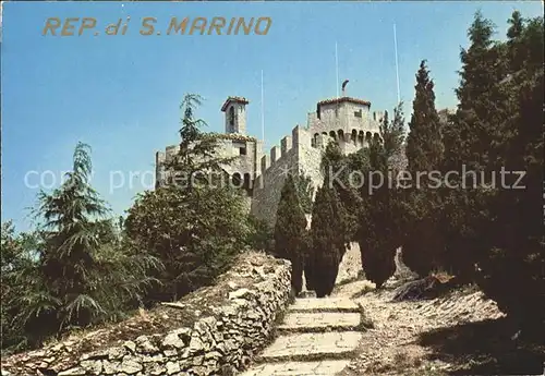 San Marino Repubblica Panorama Aufstieg Burg