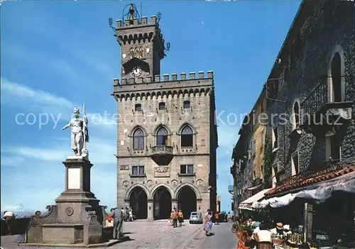 San Marino Repubblica Regierungspalast Freiheitsstatue