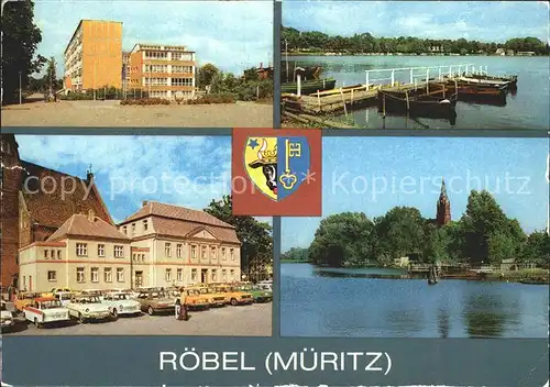 Roebel Mueritz R. Sorge Oberschule Rathaus Hafen  Kat. Roebel Mueritz