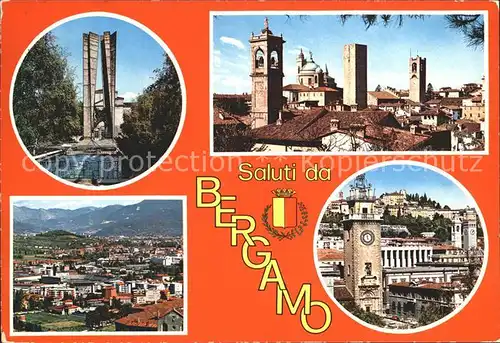 Bergamo Monumento agli Alpini Citta alta Stadio Chiesa S. Agostino Kat. Bergamo