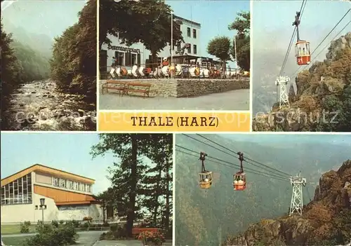 Thale Harz Bodetal Hexentanzplatz Bergstation Seilbahn  Kat. Thale