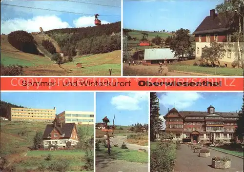 Oberwiesenthal Erzgebirge Sprungschanzen Hotel Bergfrieden Jugendherberge Karl Liebknecht Seilbahn Kat. Oberwiesenthal