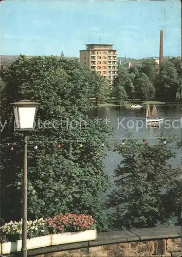 Karl Marx Stadt Schlossteich Hochhaus  Kat. Chemnitz