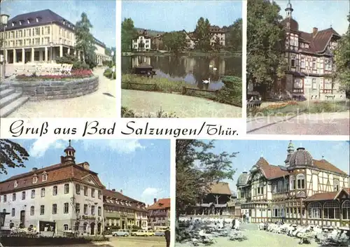 Bad Salzungen Kurhaus Gradierwerk Markt  Kat. Bad Salzungen