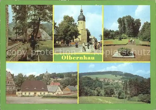 Olbernhau Erzgebirge Saigerhuette Gruenthal Ernst Thaelmann Platz Kirche  Kat. Olbernhau