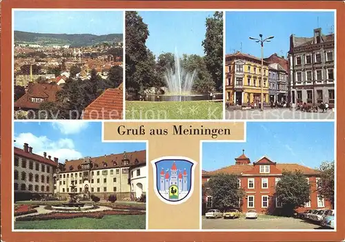 Meiningen Thueringen Springbrunnen Goethepark Markt Schloss Elisabethenburg  Kat. Meiningen