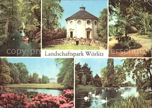 Woerlitz Kanal Gotischen Haus Vestatempel Palmengarten Floratempel Kat. Woerlitz