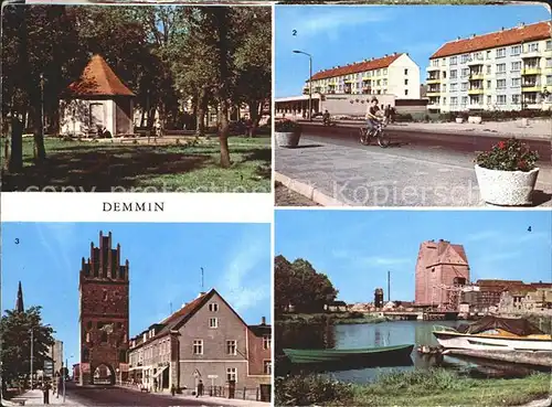 Demmin Mecklenburg Vorpommern Marienhain Neubaten Markt Luisentor Hafen  Kat. Demmin