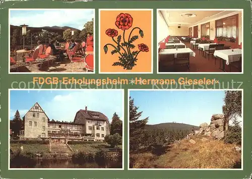Schierke Harz FDGB Erholungsheim Hermann Gieseler Kat. Schierke Brocken