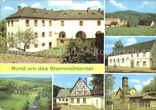 Augustusburg Schloss Blick vom Kunnerstein Restaurant Sternmuehle Kat. Augustusburg