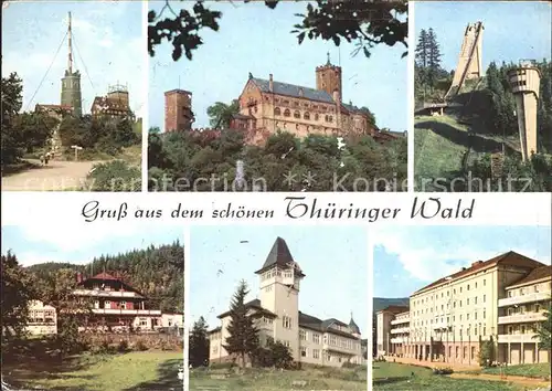 Wartburg Eisenach Inselsberg Schanze in Oberhof Rennsteig Tabarz Finsterbergen Kat. Eisenach