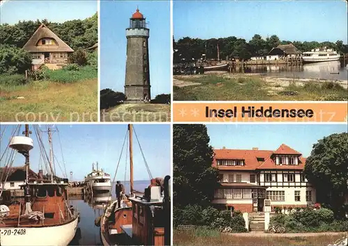 Insel Hiddensee Kloster Fischerhaus Leuchtturm Anlegestelle Kat. Insel Hiddensee