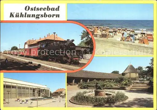 Kuehlungsborn Ostseebad Strand  Molli Dampflok Konzertgarten Kat. Kuehlungsborn