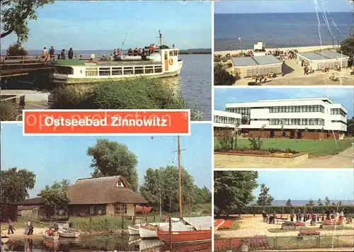 Zinnowitz Ostseebad Achterwasser Hafen Strand Ferienheime 