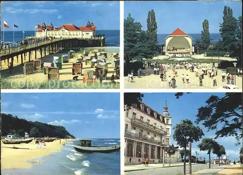 Ahlbeck Ostseebad Seebruecke Heringsdorf Konzertplatz Bansin Steilkueste Zinnowitz Hotel Glueck auf Kat. Heringsdorf Insel Usedom