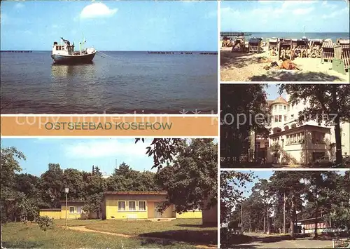 Koserow Ostseebad Usedom Fischkutter Bungalows Strand Kat. Koserow