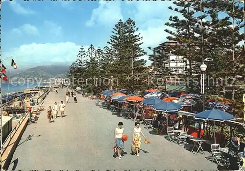 Bordighera Passegiata a mare Seepromenade Riviera dei fiori Kat. Bordighera