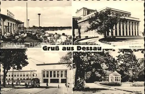Dessau Rosslau Bauhaus Kornhaus Hauptbahnhof Park Kat. Dessau Rosslau