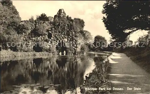 Dessau Rosslau Woerlitzer Park Stein Kat. Dessau Rosslau