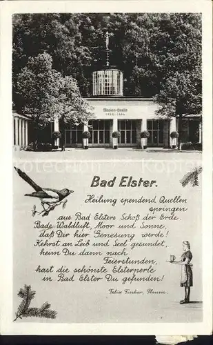 Elster Bad Marienquelle Gedicht Felix Fischer Kat. Bad Elster