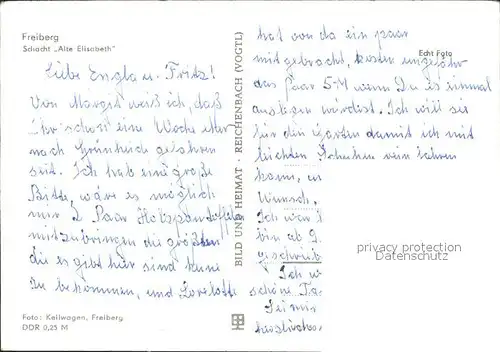 Freiberg Sachsen Schacht Alte Elisabeth Kat. Freiberg