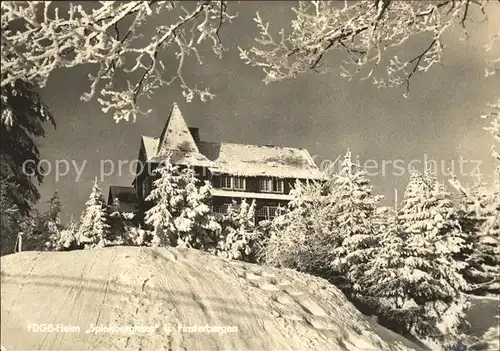 Finsterbergen FDGB Heim Spiessberghaus Winter Kat. Finsterbergen Thueringer Wald