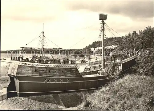 Sassnitz Ostseebad Ruegen Ortsteil Neu Makran Piratenschiff Kat. Sassnitz