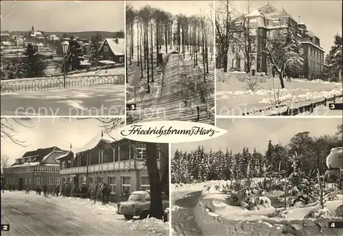 Friedrichsbrunn Harz Sprungschanze Sanatorium Ernst Thaelmann Grosse Teufelsmuehle Kat. Friedrichsbrunn