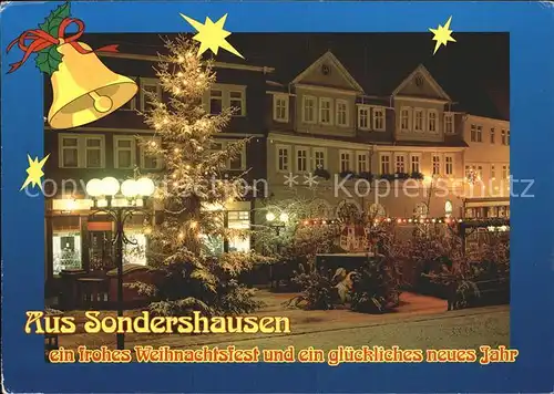 Sondershausen Thueringen Weihnachtsmarkt Abendstimmung  Kat. Sondershausen