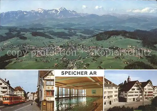 Speicher AR Appenzellerland Schwimmbad Ortsansicht Panorama