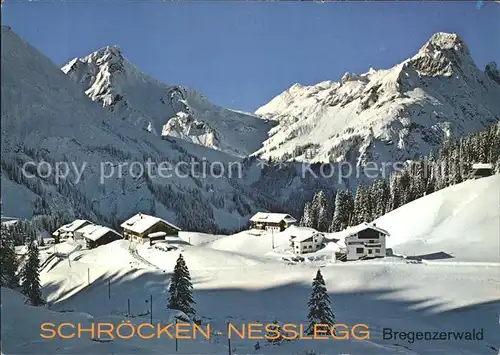 Schroecken Vorarlberg Nesslegg Hochtannbergpass Rothorn Kuenzelspitze Kat. Schroecken