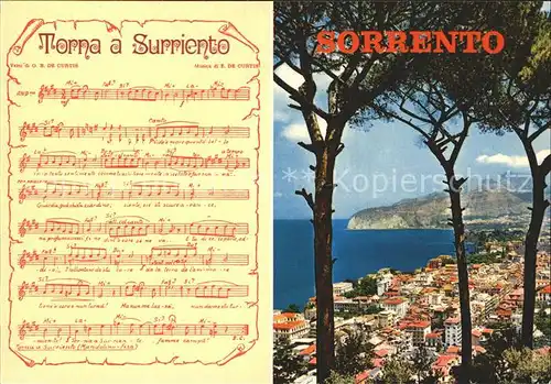 Sorrento Campania Torna Surriento Lied Kat. Sorrento