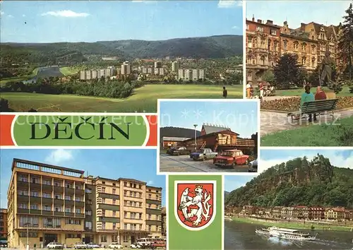 Decin Boehmen Hotel Grand Elbe Ortsansichten Kat. Decin