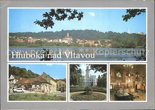 Hluboka Vltavou Schloss Moldau Panorama Kat. Frauenberg