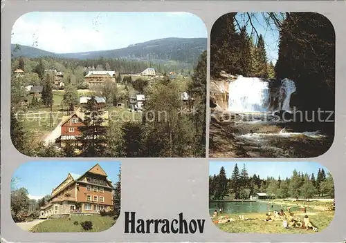 Harrachov Harrachsdorf Tschechien Schwimmbad Ortsansicht Kat. Harrachsdorf