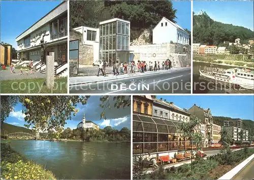 Decin Boehmen Restaurant Schloss Schiff Leninplatz Kat. Decin