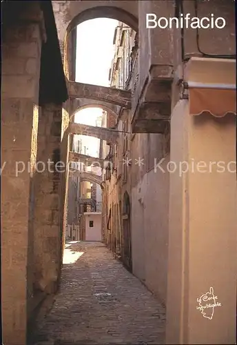 Bonifacio Corse du Sud Rue arcs boutants dans la haute ville Kat. Bonifacio