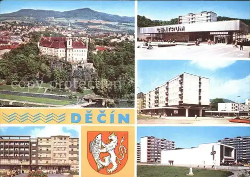 Decin Boehmen Schloss Ortsansichten  Kat. Decin