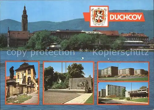 Duchcov Schloss Viadukt Hochhaeuser Kat. Dux