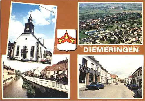 Diemeringen Elsass Kirche Ortsansicht Luftbild Kat. Diemeringen