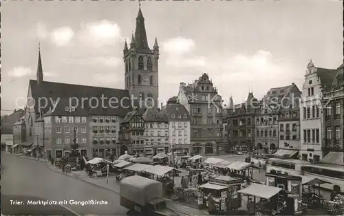 Trier Marktplatz mit Gangolfkirche Kat. Trier
