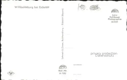 Eichstaett Oberbayern Willibaldsburg Kat. Eichstaett