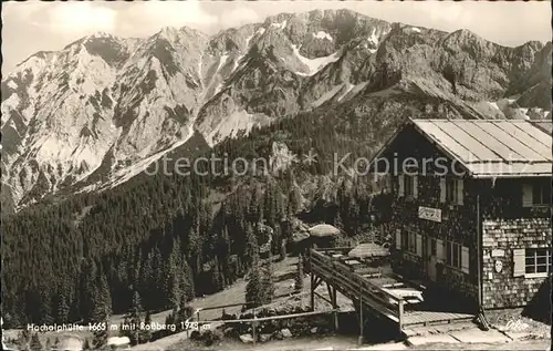 Pfronten Hochalphuette mit Rossberg Kat. Pfronten