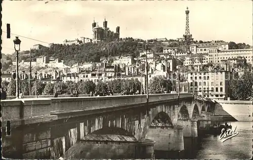 Lyon France Pont du Change Colline de Fourviere Kat. Lyon