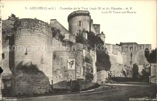 Loches Indre et Loire Ensemble de la Tour Louix XI et du Martelet Kat. Loches